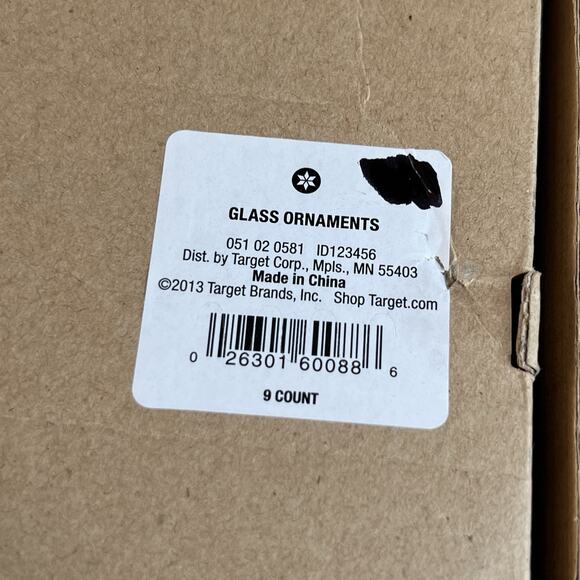 2013 Target Box of 8 Various Color Mini Glass Ball Scene Ornaments w/Glitter - Picture 10 of 10